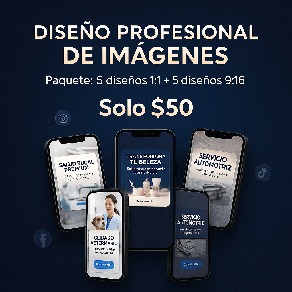 paquete digital1 Diseño Profesional de Imágenes para contenido (10 piezas)