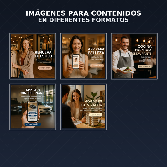 paquete digital1 Diseño Profesional de Imágenes para contenido (10 piezas)